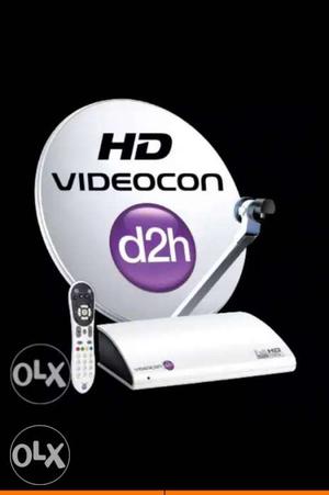 Videocon d2h HD set top box with Rf remote &HDMI
