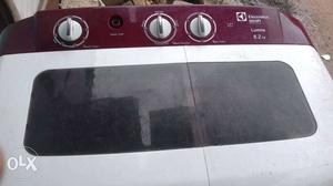 White And Maroon Electrolux Twin Tub Washing Machine