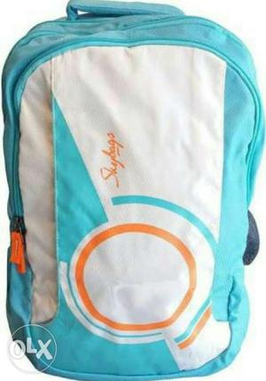 White And Teal Softside Luggage