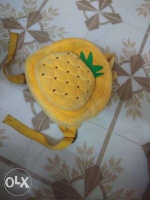 Yellow Pineapple-themed Backpack