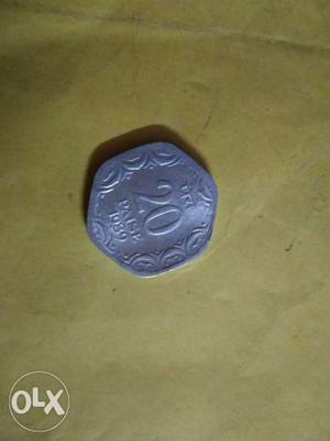  year 20 paise coin