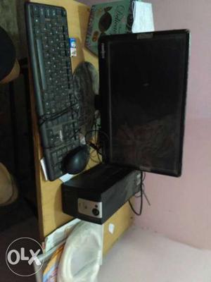 A led monitor. ups.keyboard and mouse. CPU nhi hai