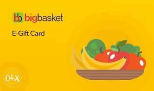 Big Basket Rs  E-Gift Cards at just Rs. 