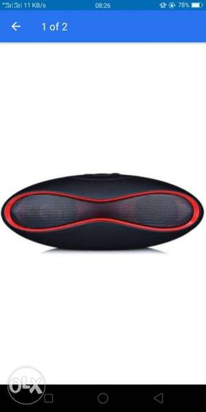 Black And Red Portable Speaker