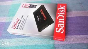 Black SanDisk Ultra II Solid State Drive Box