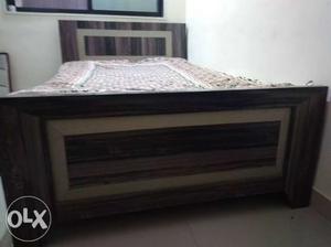 Brown Wooden Bed - 4/6 feet urgently for selling.