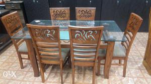 Decent new piece Dining Table set + 6 chair.