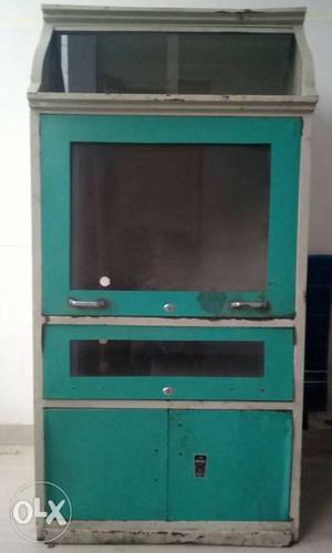 Green And Brown Wooden TV Hutch