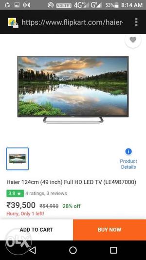 Haier 49 inches Led TV Used only For 10 Months.