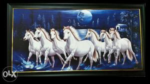 Janki Lucky Seven (7) White Running Horses Vastu Wall
