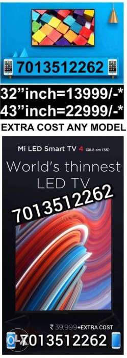 Mi 32inch/43inch SMART LED TV'S sealed 2years