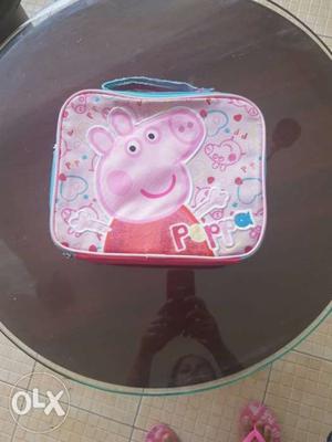 Peppa pig lunch snack bag insulated bag keeps the