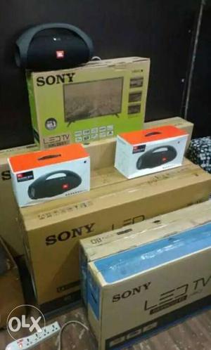SONY LED TV And JBL Speaker Boxes all size my shop