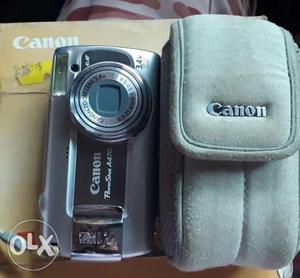 Silver Canon PowerShot A470 Camera With Pouch