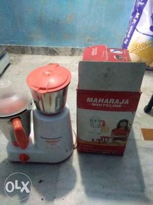 White And Silver Maharaja Mixer Grinder With Box