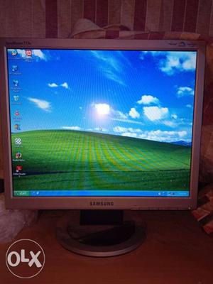White Samsung Flat Screen Computer Monitor