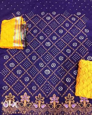 Bandhani Dress Materials Cotton Silk Bandhani