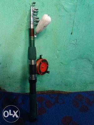 Black And Brown Telescopic Fishing Rod