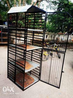 Black Steel Pet Cage