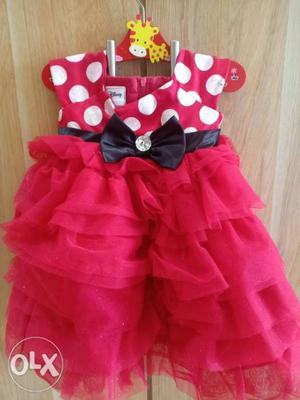 Disney Red color froke size 1 to 2 year