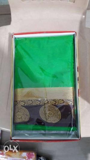Green And Brown Dupatta Scarf