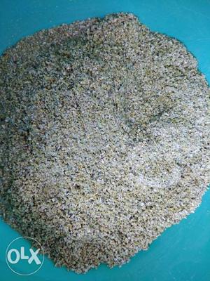 Green colored aquarium gravel pebble stone (around 3kgs) -