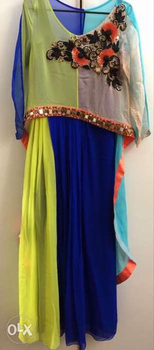 Indo-Western Gown with Cape for Weddings and