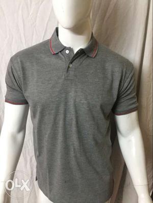 Men's Heather-grey Polo Shirt