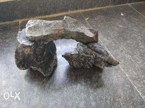 Natural Aquarium Rocks - 3 pieces, can be set to