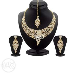 New 1 gram gold Stylish necklace for women
