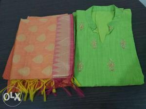 New churidar cotton silk