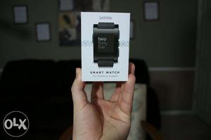 Pebble smart watch with box and hardly used in new conditon