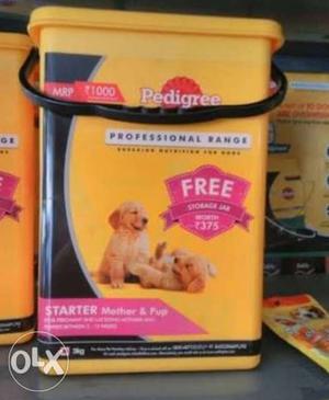 Pet food predigree starter with container charm mascotas