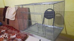 Rectangular White Wire Pet Cage