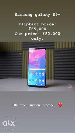 Samsung galaxy S9+ Flipkart price: ₹ Our