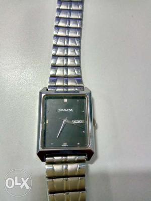 Sonata Watch with Date & Time