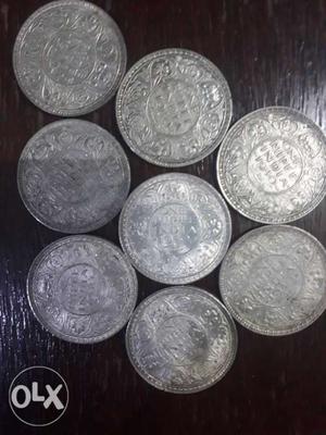 1 Rupee coin of George VI set of 8 coins