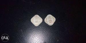 2 old indian antique coins of Rupees 5 want to