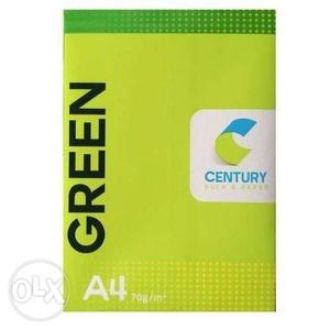 A4 century green paper 70 gm  rim available