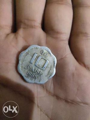 Antique 10 paise coin of 