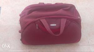 Aristocrat red duffel bag with strolley