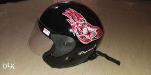 Black And Red Dyna 2 Half-face Helmet