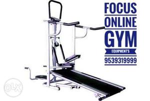 Black And Silver Gym Equipment 