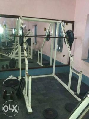 Black Barbell And Exercise Equipment