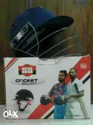 Blue And Grey Cricket Helmet With Box