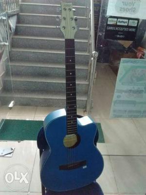 Blue Branded Ashton Guitar with Bag+Belt & picks