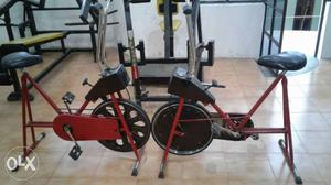 Exerciser cycles, red and black colour,good