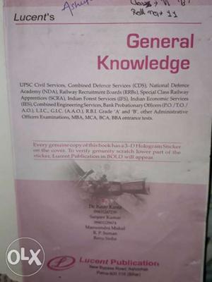 General Knowledge Lucent's Book