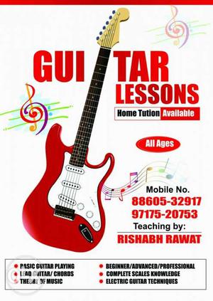 Guitar Home Tuition Anywhere In Delhi fees