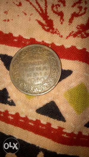 Old coins one quarter Anna 